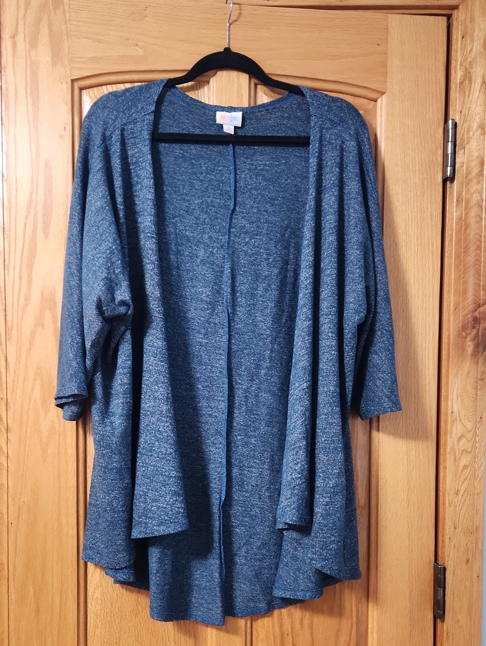 LuLaRoe Heathered Blue Open Drape Cardigan